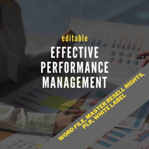 Comprehensive Guide to Effective Performance Management - Digital Download -  Editable Word-file with Master Resell Rights MRR