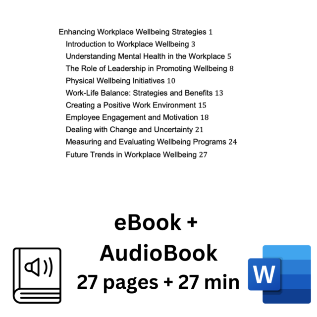 Workplace Wellbeing Toolkit: eBook, Audio, Workbook, & Excel Templates - With MRR/PLR - Image 3