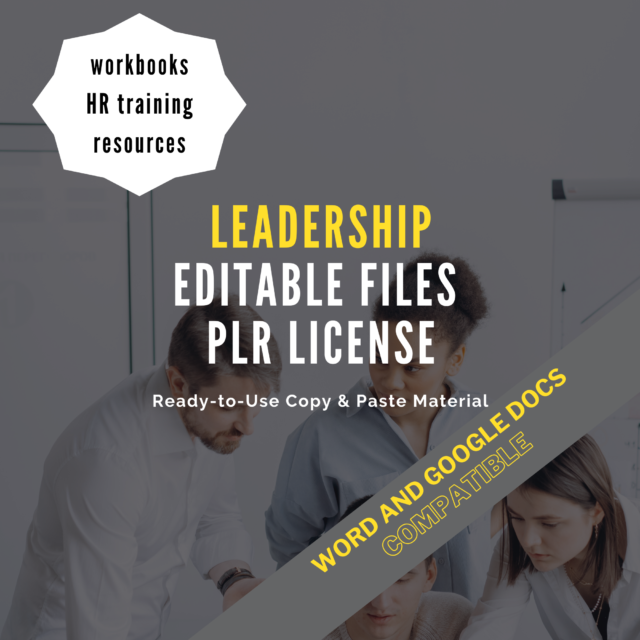 Leadership Skills – Editable Files (PLR)