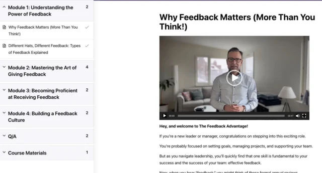The Feedback Advantage Course: A New Leader’s Guide to Growth & Performance - Image 2